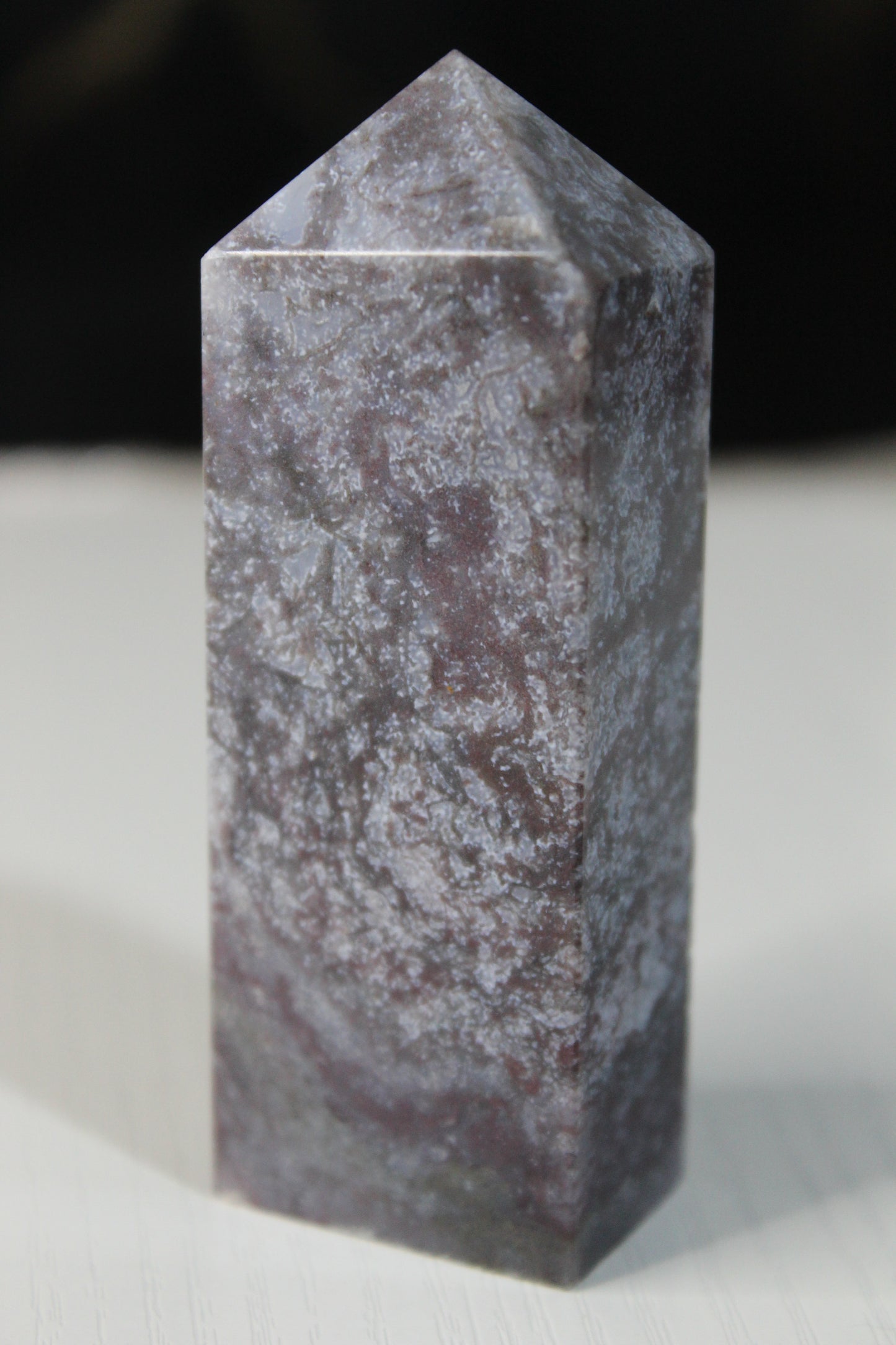 Red Moss Agate Tower