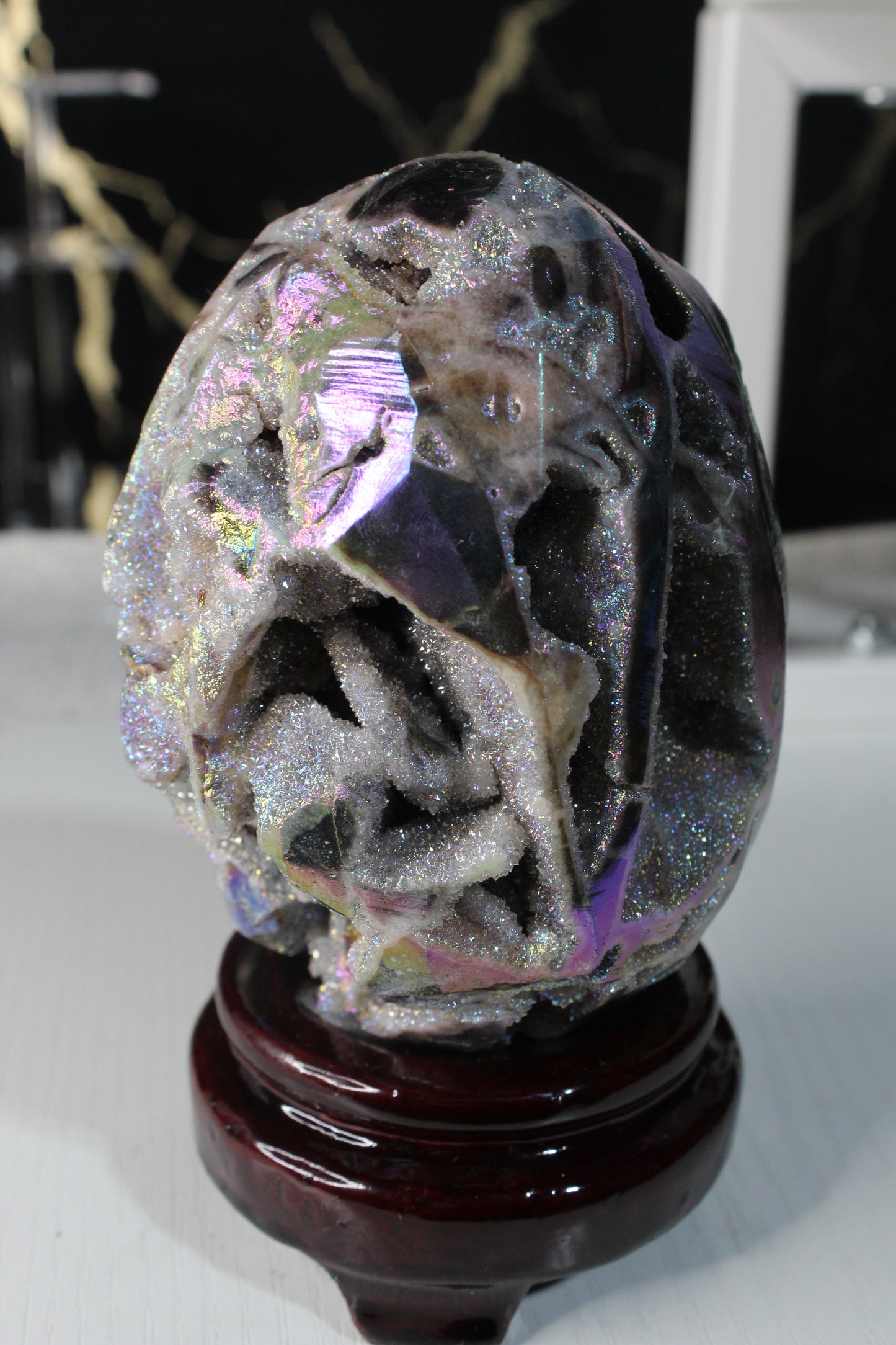 Rainbow Aura Sphalerite Eggs