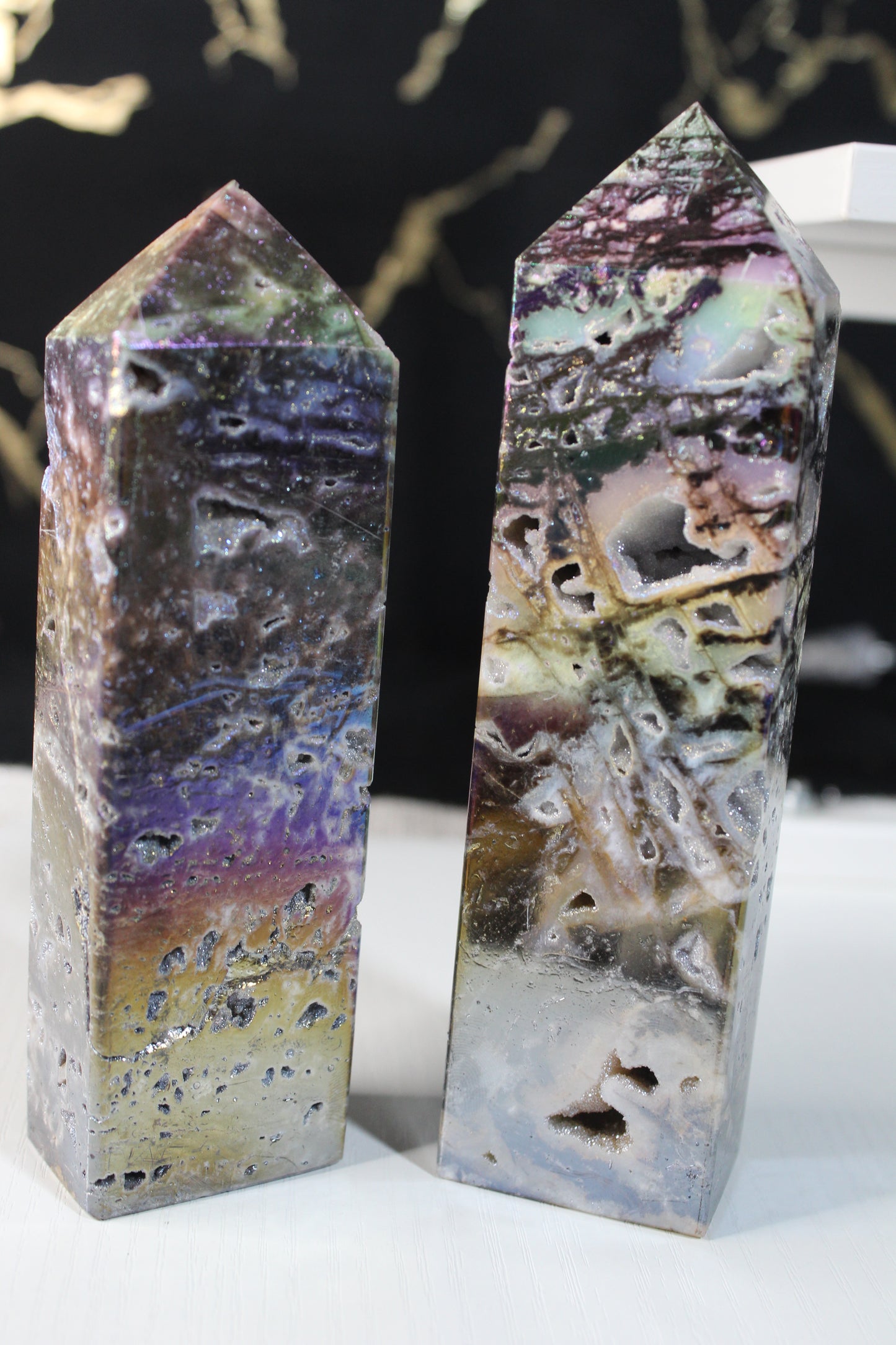 Rainbow Aura Spharlerite Tower
