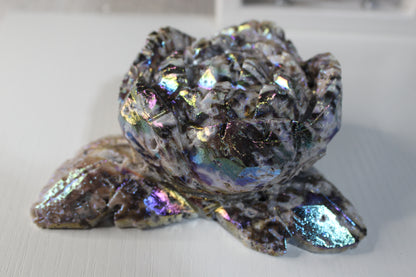 Rainbow Aura Spharlerite Flower