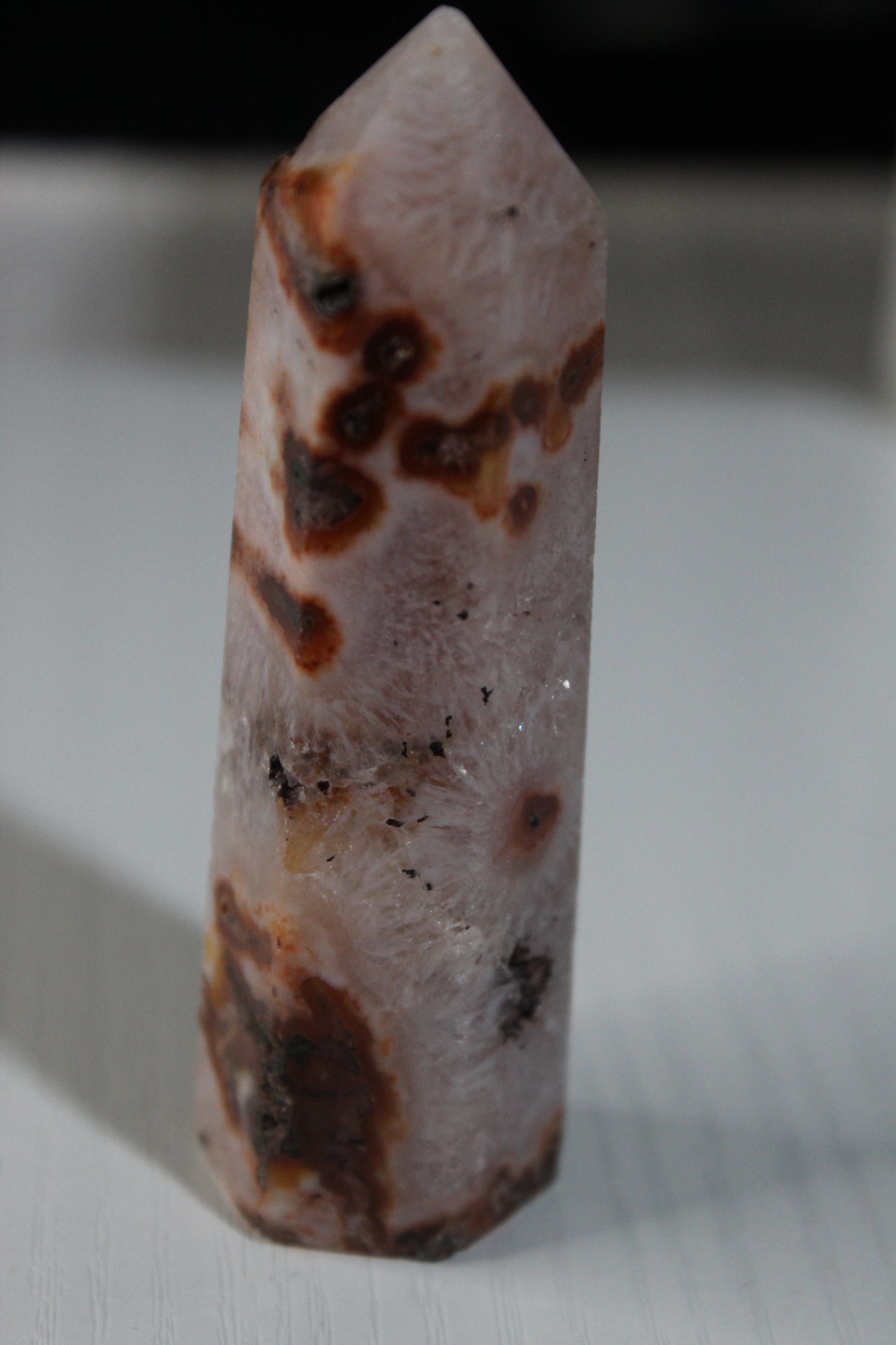 Red Moss Agate Tower