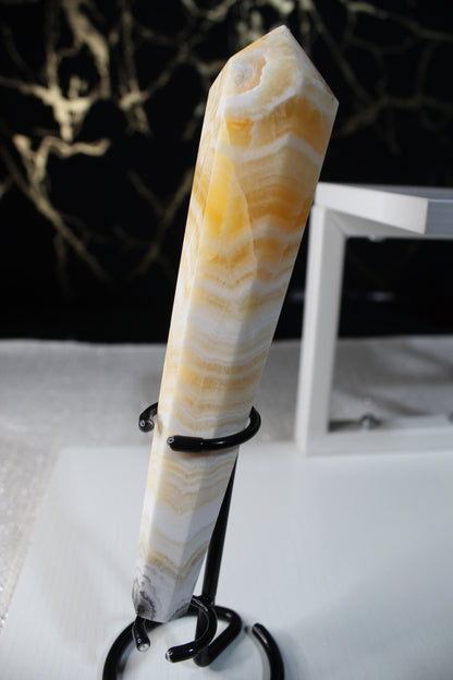 Yellow Banded Calcite Wands