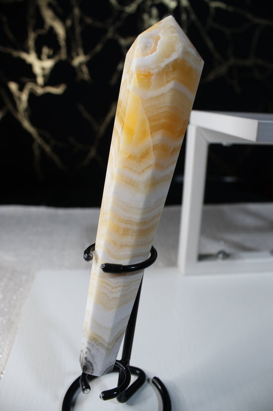 Yellow Banded Calcite Wands