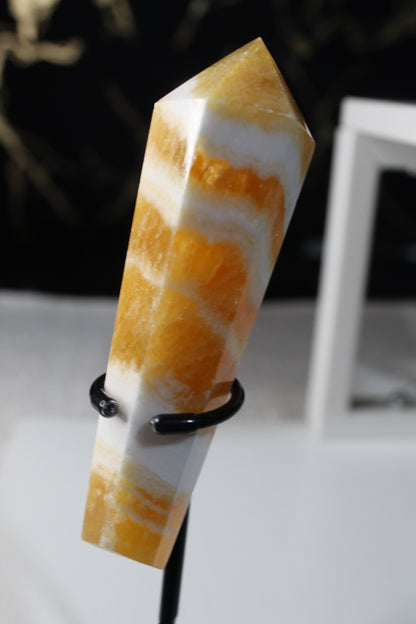 Yellow Banded Calcite Wands